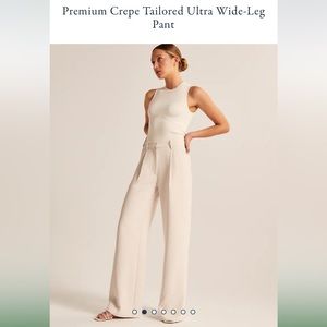 Premium Crepe Tailored Ultra Wide-Leg Pant